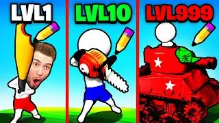 LEVEL 1 NOOB WAFFE zu LEVEL 999 HACKER PANZER UPGRADEN!