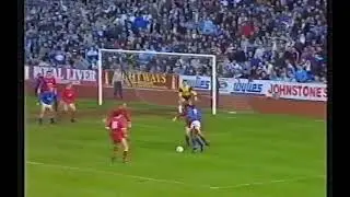 MARK WALTERS MAKES IT 1-0 RANGERS VS ABERDEEN 1989/90 UK FOOTBALL MATCH
