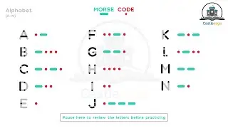 5. Practice Morse Code Letters with Sound - A to N (Faster speed)