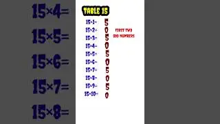 🔥Trick 15🔥15 का पहाड़ा😱 Table Trick of 15 | #shorts #tables #maths #cr7