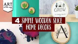 4 Simple Wooden Slice Home Decor | Wooden Slice Compilation