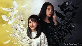 Dove & Jackdaw Dispersion : Noey&Kaew BNK48 EP.1 : Photoshop Fantasy Tutorial (7ack Fantasy Art)