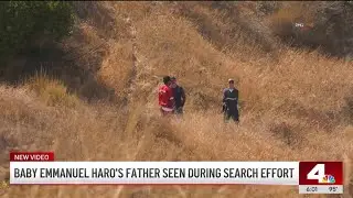 Baby Emmanuel Haro's father seen during search effort in Moreno Valley