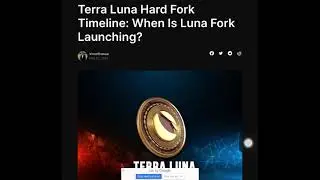 LUNA HARD FORK LAUNCHING SOON!