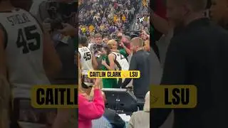 All love between Caitlin Clark and LSU 💛 #CaitlinClark #Iowa #LSU