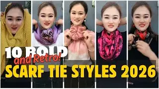 10 самых стильных способов носить шарф 🧣 | Простые и модные способы завязывания шарфа для девушек