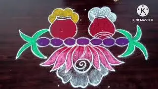 Big maatu pongal kolam 2026//Sankaranthi basavanna muggulu//Kannuma rangoli designs//Latha kolam