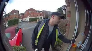 Amazon Prime Delivery Driver Falling Over Hitting The Deck #amazon #amazonprime #fail #ringdoorbell