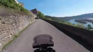 Motorrad Tour durch Neckar Burg Hornberg