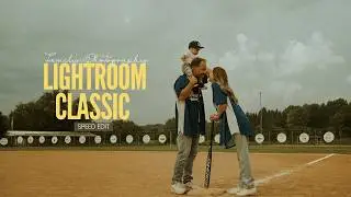 Family Mini Session at a Baseball Field | Outdoor Photoshoot| Lightroom Classic