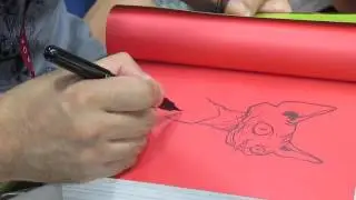 Kim Jung Gi sketches at San Diego Comic Con 2014
