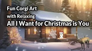Relax to Cute Corgi Art #corgiart #christmassong #alliwantforchristmasisyou