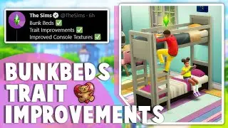 TRAIT IMPROVEMENTS + Bunkbeds Coming TOMORROW🥳 | FREE Sims 4 Update