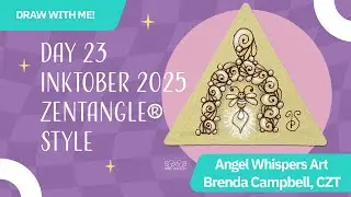 Inktober 2025 Day 23: Firefly& Qurtuba &ndash; Using the Zentangle&reg; Method with Brenda Campbell, CZT