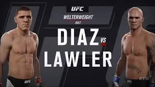EA Sports UFC 2 - Nick Diaz vs Robbie Lawler | Gameplay (HD) [1080p60FPS]