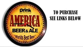 AMERICA BEER ALE WALL CLOCK