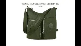 Oakarbo Nylon Multi Pocket Crossbody Bag