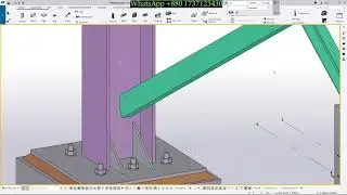 How to make bracing connections using Tekla software.
