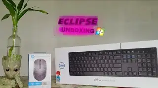 HP 🐁 mouse wireless Bluetooth and Dell Keyboard 🔑 gaming unboxing review 
