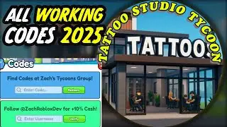 Tattoo Studio Tycoon Codes August 2025 ⚠️New⚠️ ALL WORKING Roblox Tattoo Studio Tycoon Codes 2025