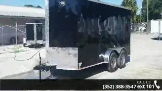 New Black 7x14 foot Trike Trailer with Ramp Door &Additi...