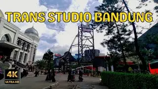 Full Trip to Trans Studio Mall in March 2023, Driving Around Downtown Bandung City 4K