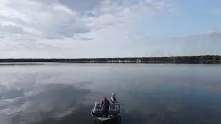 Using my mavic mini over the lake #albertabeach