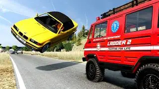 High Speed Traffic Car Crashes #260 - BeamNG Drive | CrashBoomPunk