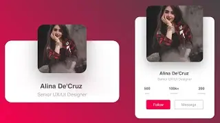 Profile Card Using Html & Css With Hover Effect II Code Today