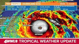 Monday AM Tropical Update: Hurricane Iota rapidly intensifies to Cat. 4