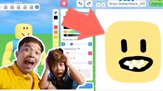 SERU JUGA YA MENGGAMBAR DI ROBLOX / AKU DAN CLEON SERU2AN MENGGAMBAR / FAMILY GAMING