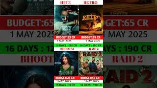 Raid 2 vs Hit 3 vs retro vs the bhootnii | Box office collection comprison | #raid2 #ajaydevgan