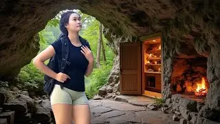 280 Days of Wilderness Adventure - Building Shelter, Log Cabin, Catch and Cook. Great Bushcraft Trip
