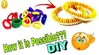 Best out of waste from hair rubber bands crafts idea | DIY | Art n Creations