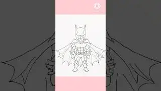 how to draw bat man full body #shorts