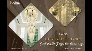 Dự án đèn thông tầng pha lê tại Yên Vũ Villa - Ứng Hòa