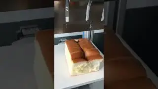 Small desktop ultrasonic food cutting machine cake bread mousse cheese toast cutter #foodmachine