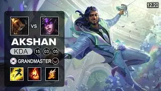 Akshan vs Syndra Mid - KR Grandmaster - Patch 12.20 Season 12