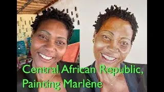 The Central African Republic, Painting Marl&egrave;ne for The Global Portrait Project