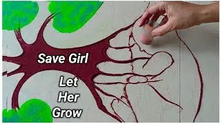Meaningful Rangoli for Competition | Rangoli for Competition | Save girl child rangoli | Save girl