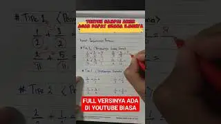 Matematika penjumlahan pecahan kelas 5 #matematikamudah #matematikawan #shortvideos #short