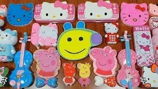 SPECIAL SERIES # PEPPA PIG & HELLO KITTY ! MIXING RANDOM THINGS INTO GLOSSY SLIME ! ALI SLIME