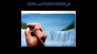 Relaxing Waterfall Acrylic Painting TUTORIAL  #Step by Step #shorts