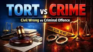 Difference Between Tort and Crime Explained#viral#notes#llb#ballb#judiciary#lawnotes#law#gs#pyq