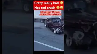 Bad hot rod crash 😨#shorts #hotrod #shortsfeed