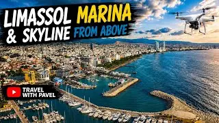 Limassol from Above, Drone video of Limassol Marina and Molos Promenade in 4k