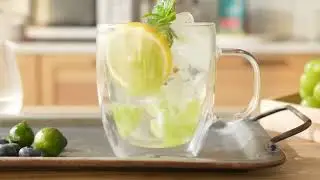 Double Walled Glass Coffee Mugs with Handle,Clear Borosilicate Glass Mugs,Wine,Microwave Safe