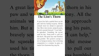 The Lion's Thorn #readingeanglish #story #speakconfidentenglish #bedtimestories #moralstories