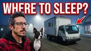 Stealth camping on the street in Roseburg Oregon in my box truck tiny home