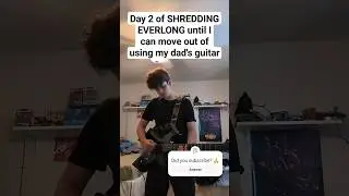 Day 2 of Learning Everlong Until I can get my Own Guitar! #guitar #music #everlong #shortsmusic